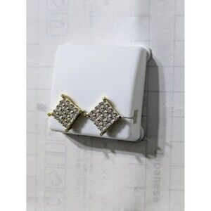 Brand New 14k Gold Filled Brass VVS Cz Screw Back Earrings (Unisex)